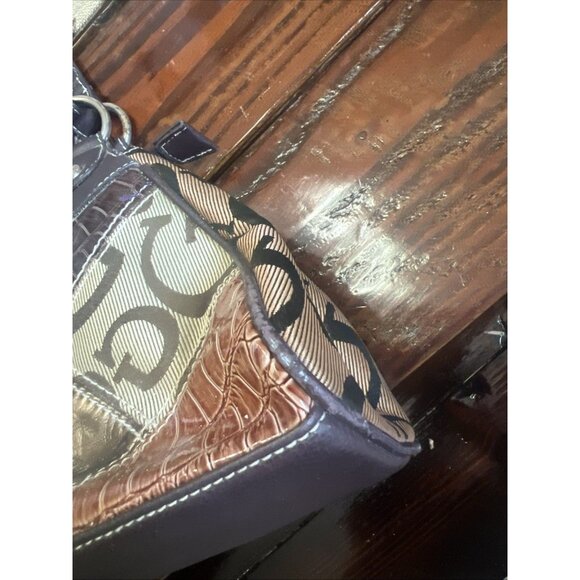 Vintage Guess Leopard Print Baguette Shoulder Bag – Patchwork Rare Y2K Retro - Picture 11 of 12